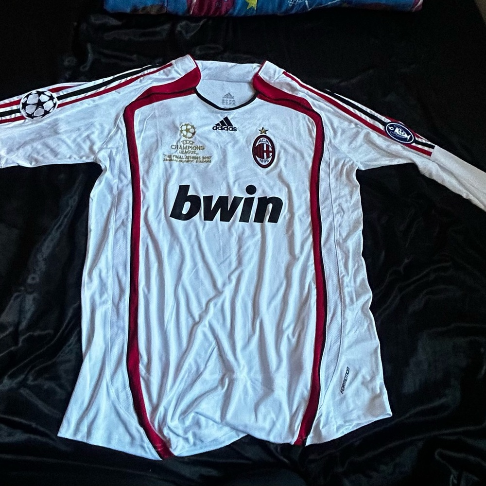 AC Milan White and Red Soccer Jersey